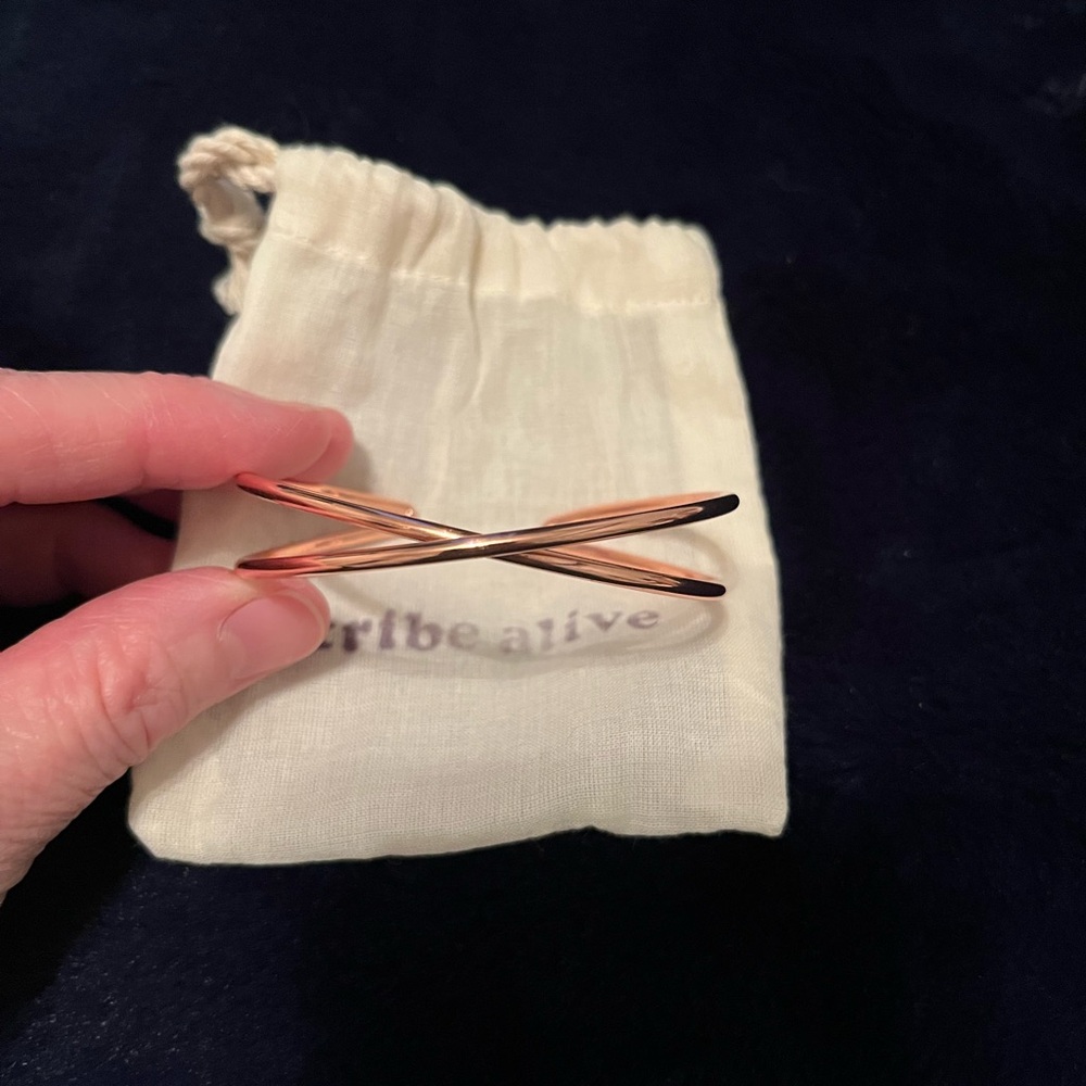 Tribe Alive Rose Gold Cuff Bracelet. New.